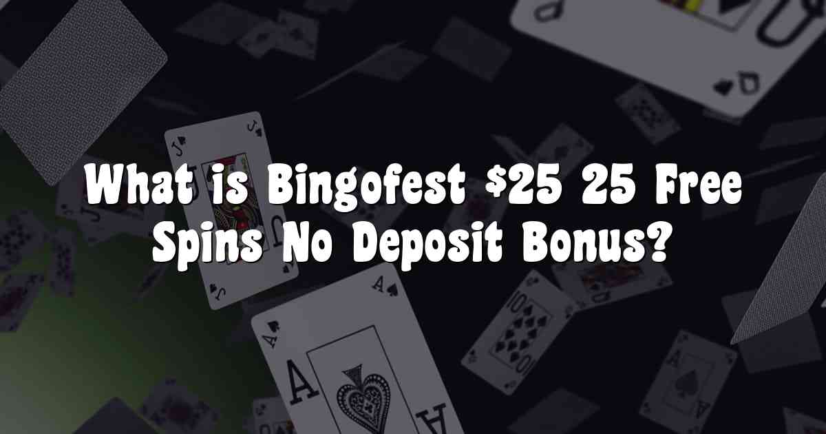 What is Bingofest $25 25 Free Spins No Deposit Bonus?